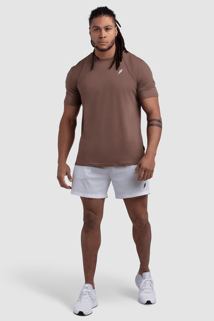 Essential Regular Fit Tee - Choc Brown