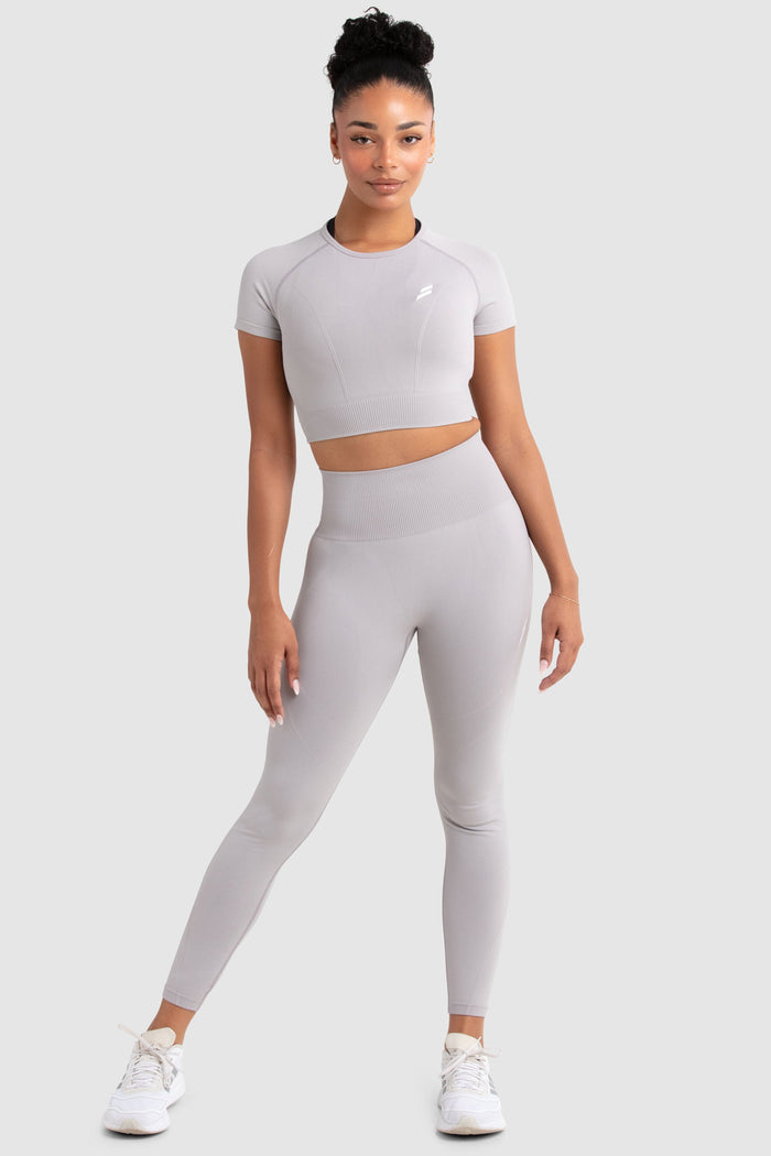 Hyperflex 2 Cropped Tee - Light Grey