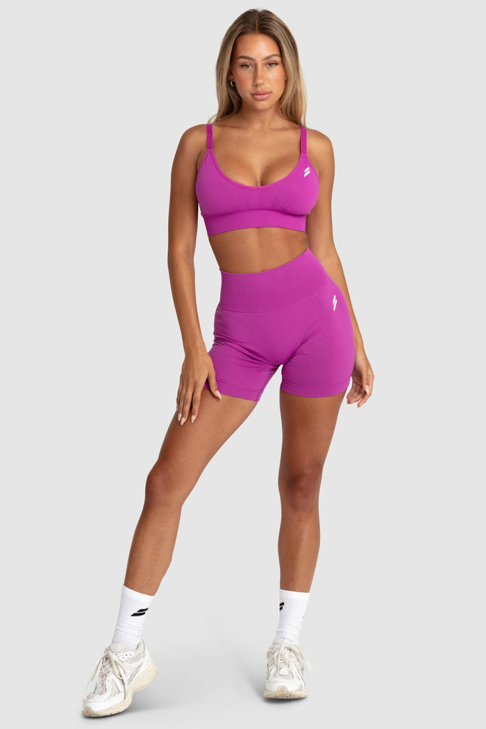 Scrunch 2 Seamless Crop - Pink Voltage