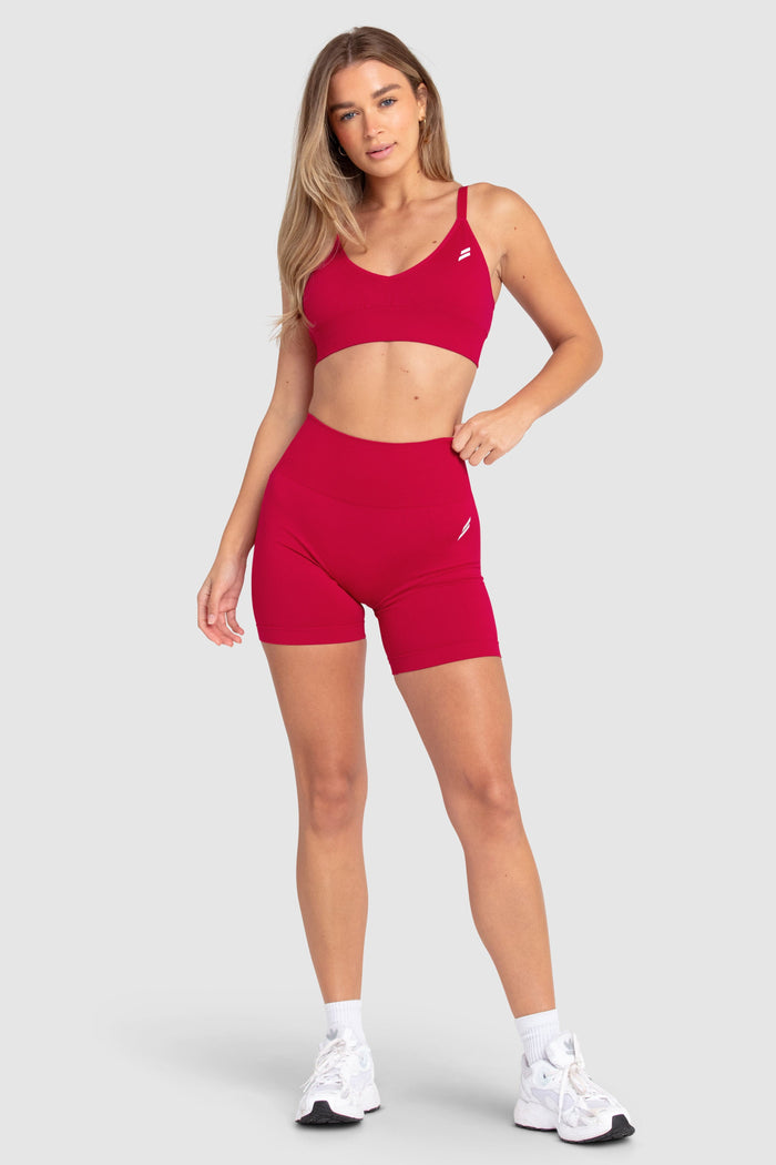 Scrunch 2 Seamless Shorts - Cherry Red