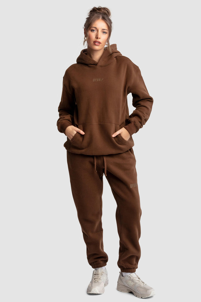 Women's DYVN Relaxed Fit Hoodie - Chocolate