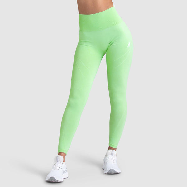 Kor Mesh High Rise Leggings M Lime Green Breathable Sweat Wicking Women's